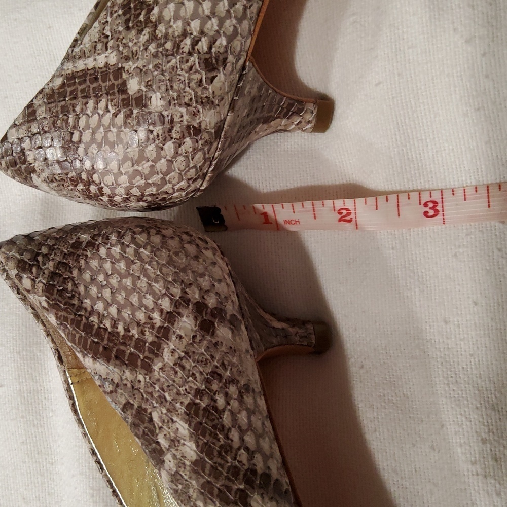 Coach Mandy Python-Embossed Leather Size 7 - Picture 14 of 15